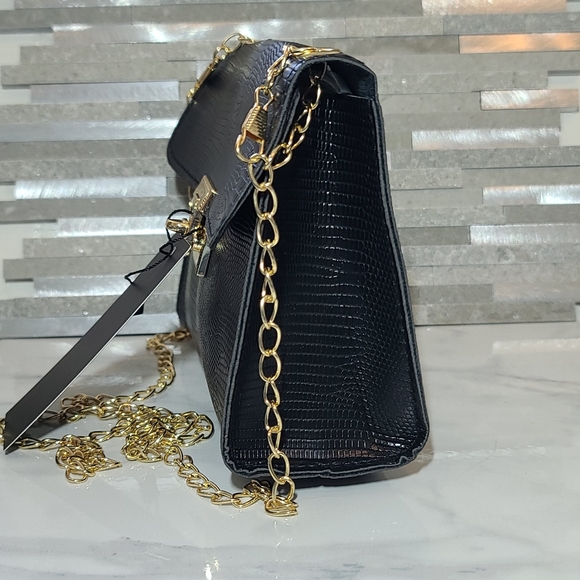 Black Leather Crossbody - Picture 2 of 5